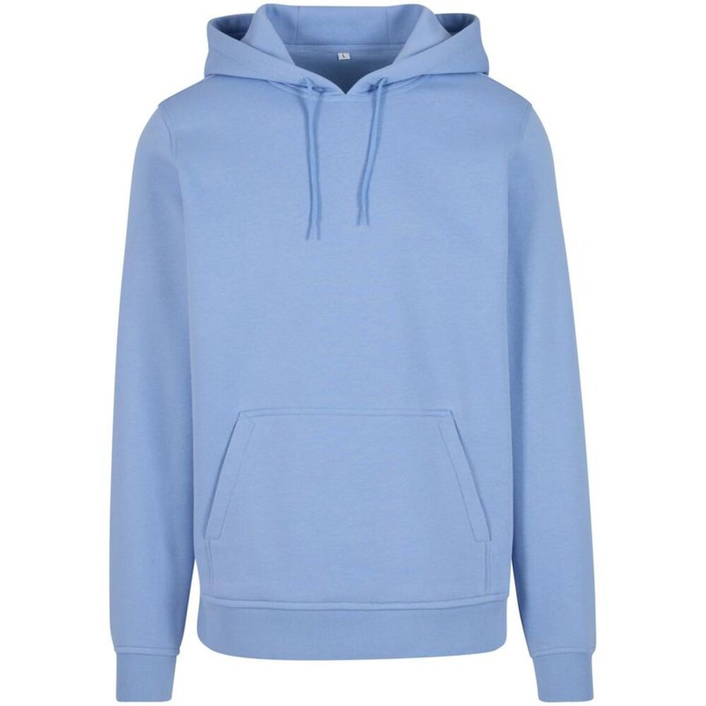 Build Your Brand Mens Heavy Pullover Hoodie / Powder Blue